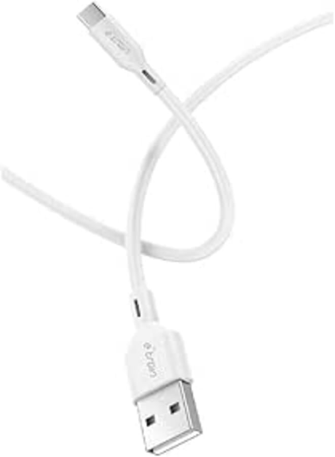 E-train USB-A to USB-C Cable 1M - White